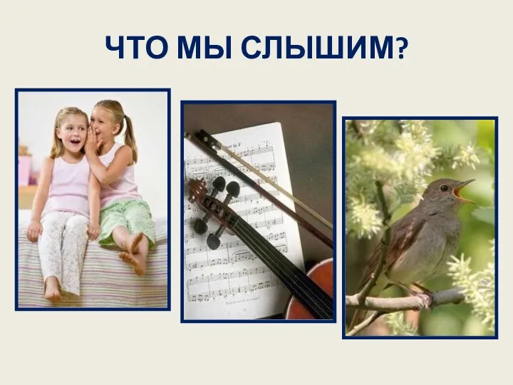 ЧТО МЫ СЛЫШИМ?