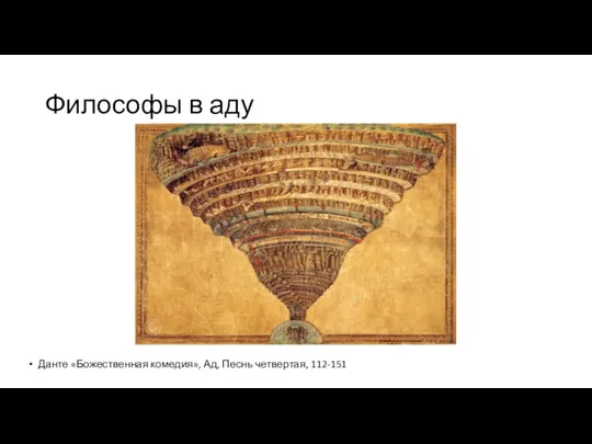 Философы в аду Данте «Божественная комедия», Ад, Песнь четвертая, 112-151