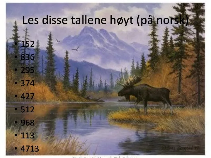 Les disse tallene høyt (på norsk) 152 836 295 374 427 512