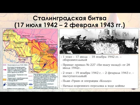 Сталинградская битва (17 июля 1942 – 2 февраля 1943 гг.) 1 этап