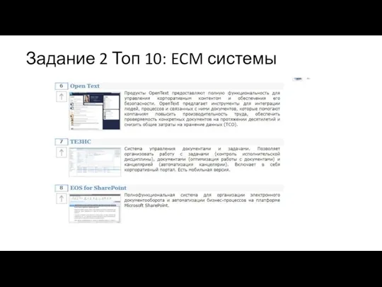 Задание 2 Топ 10: ECM системы