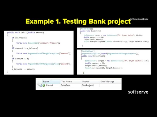 Example 1. Testing Bank project