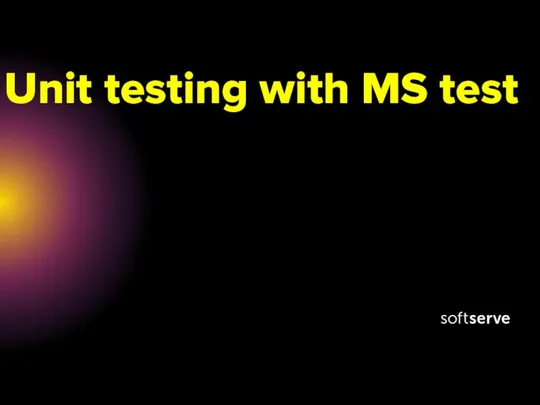 Unit testing with MS test
