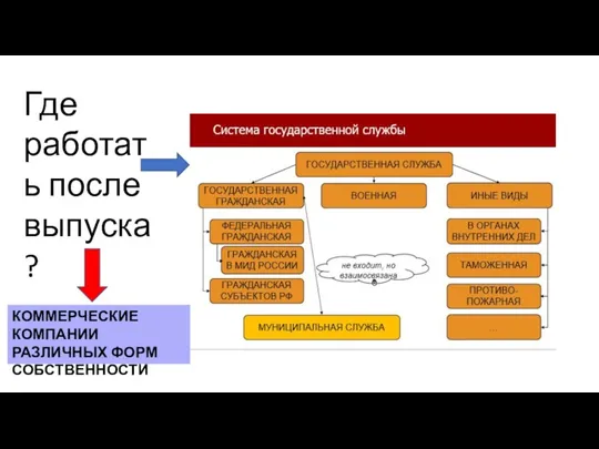 Где работать после выпуска? КОММЕРЧЕСКИЕ КОМПАНИИ РАЗЛИЧНЫХ ФОРМ СОБСТВЕННОСТИ