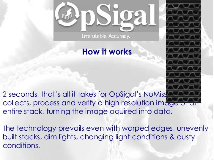 2 seconds, that’s all it takes for OpSigal’s NoMiss algorithm collects, process