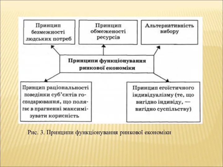 Рис. 3. Принципи функціонування ринкової економіки