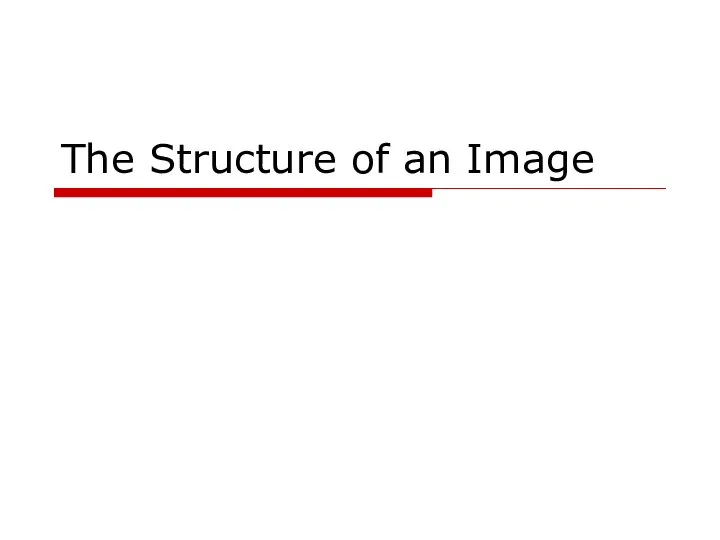 The Structure of an Image