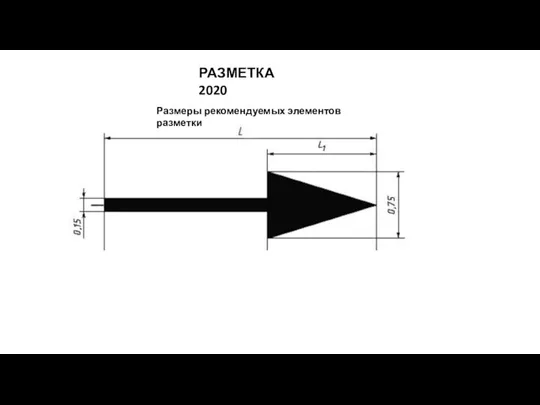 РАЗМЕТКА 2020 Размеры рекомендуемых элементов разметки