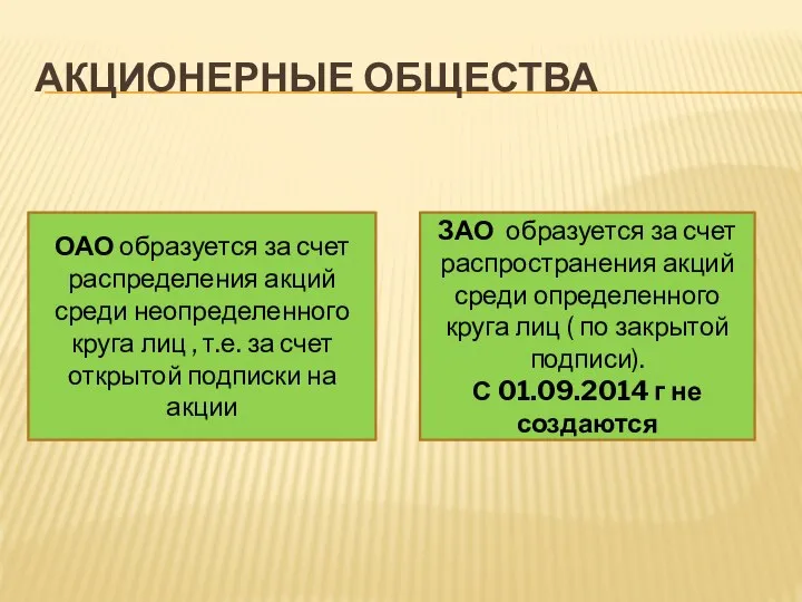 АКЦИОНЕРНЫЕ ОБЩЕСТВА ОАО образуется за счет распределения акций среди неопределенного круга лиц