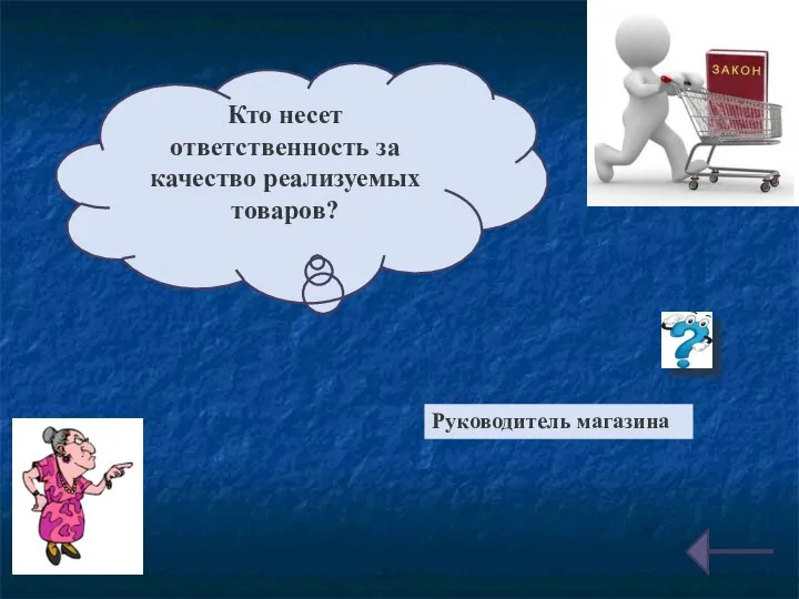 Кто несет ответственность за качество реализуемых товаров? Руководитель магазина