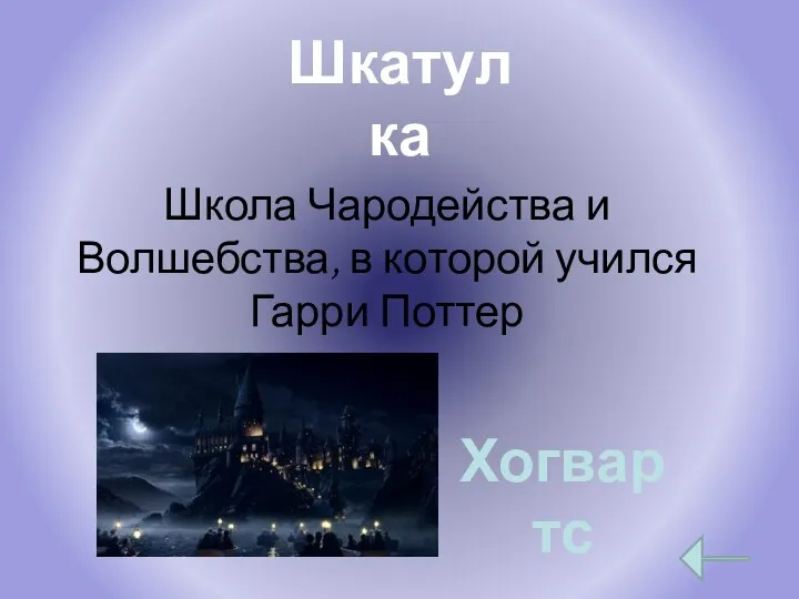 Шкатулка Школа Чародейства и Волшебства, в которой учился Гарри Поттер Хогвартс