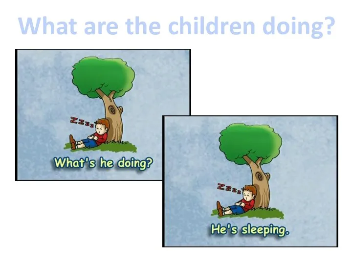 What are the children doing?