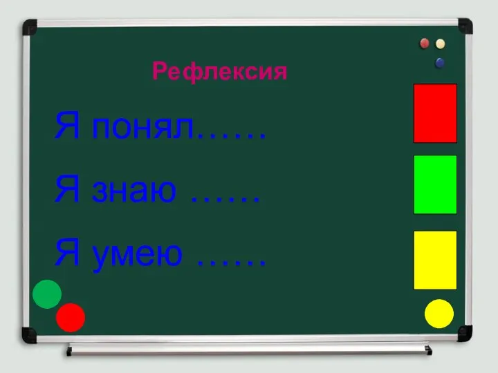 Рефлексия Я понял…… Я знаю …… Я умею ……