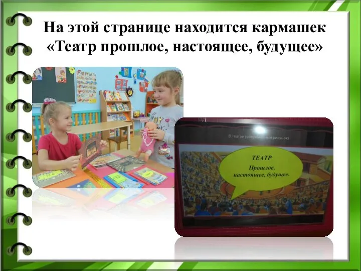 На этой странице находится кармашек «Театр прошлое, настоящее, будущее»