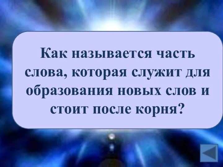 Как называется часть слова, которая служит для образования новых слов и стоит после корня?