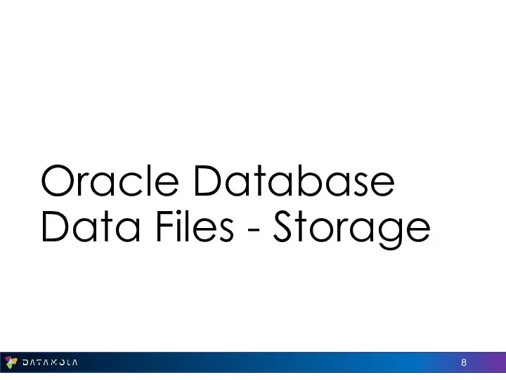 Oracle Database Data Files - Storage