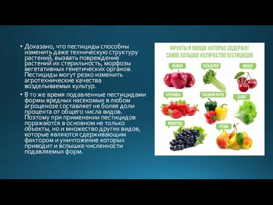 Доказано, что пестициды способны изменить даже техническую структуру растений, вызвать повреждения растений