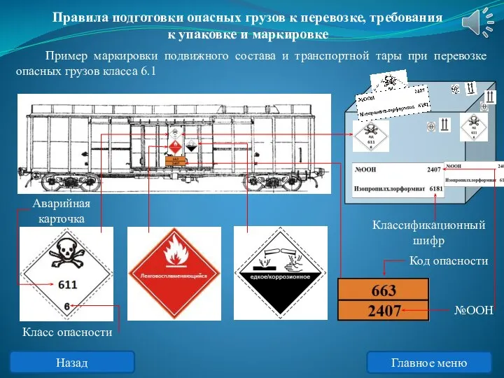 Правила подготовки опасных грузов к перевозке, требования к упаковке и маркировке Пример