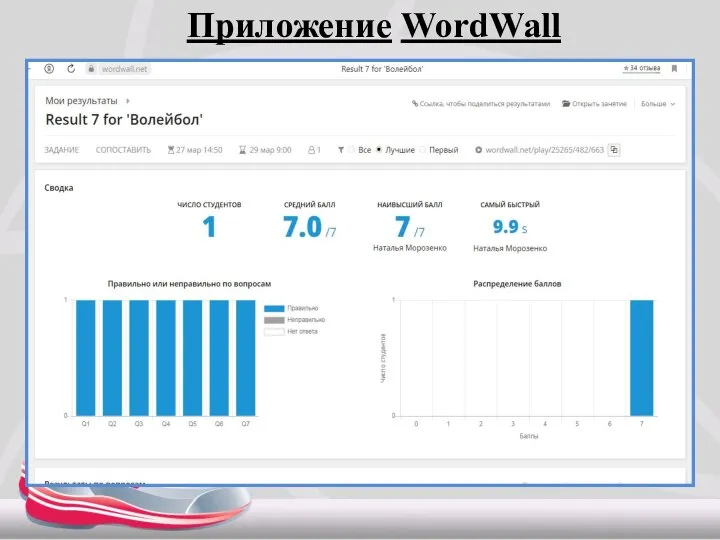 Приложение WordWall