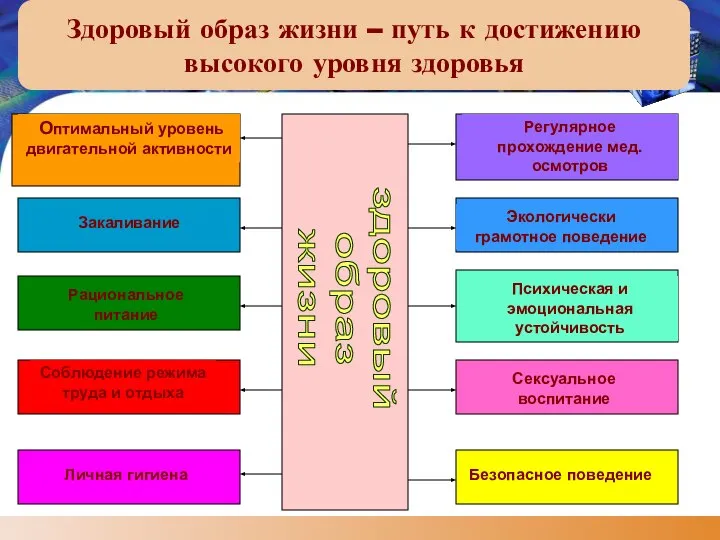 Здоровый образ жизни – путь к достижению высокого уровня здоровья здоровый образ жизни