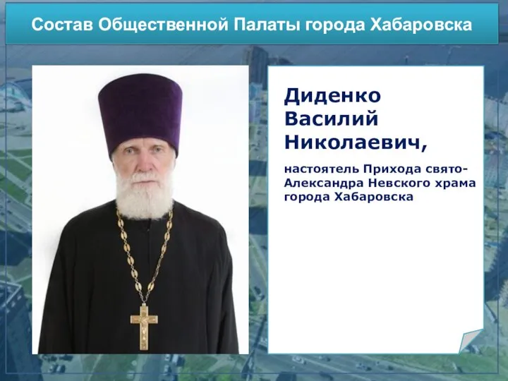 Участие в конкурсах Состав Общественной Палаты города Хабаровска Диденко Василий Николаевич, настоятель