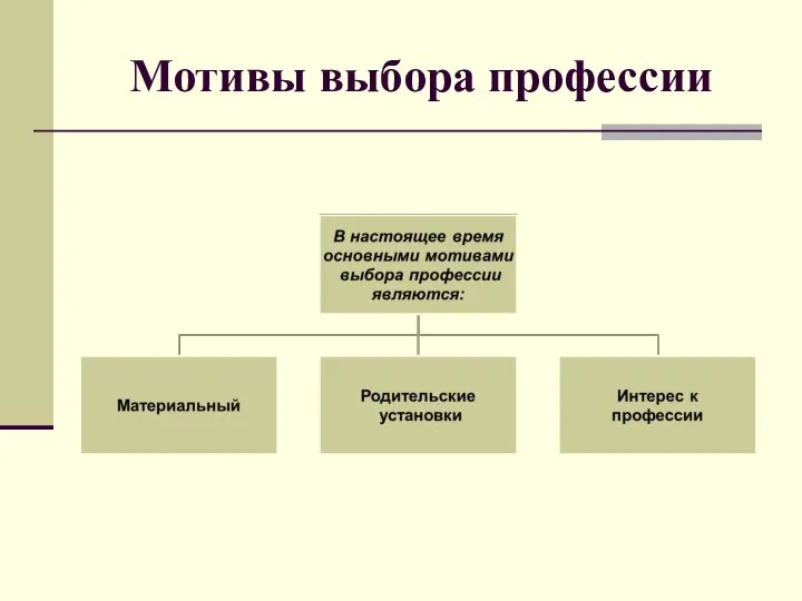 Мотивы выбора профессии