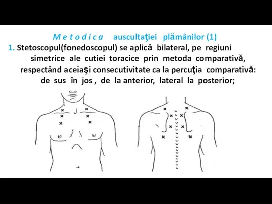 M e t o d i c a auscultaţiei plămânilor (1) 1.