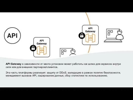 API Gateway в зависимости от места установки может работать как шлюз для