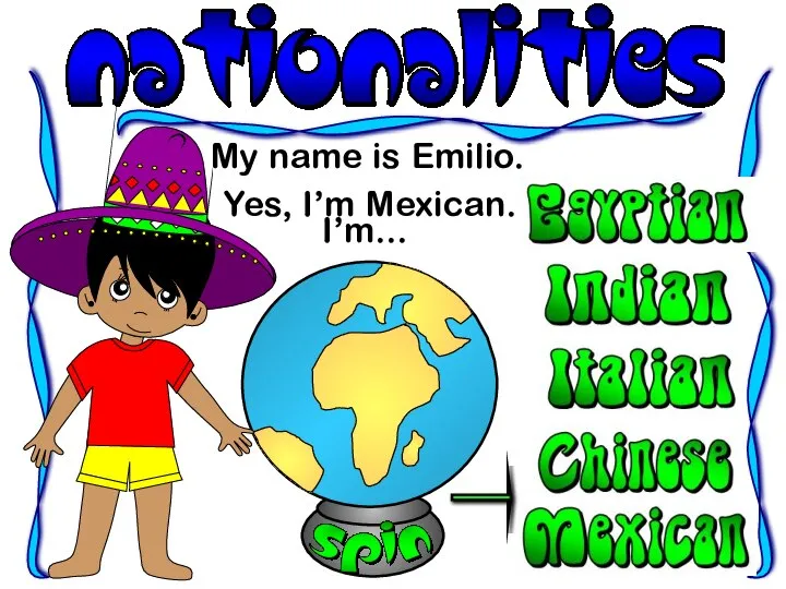 My name is Emilio. I’m... Yes, I’m Mexican.
