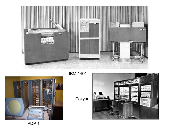 IBM 1401 PDP 1 Сетунь