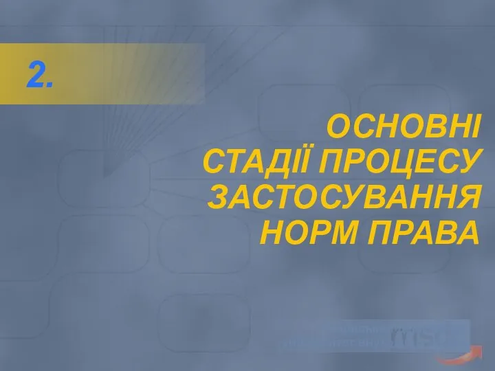 2. ОСНОВНІ СТАДІЇ ПРОЦЕСУ ЗАСТОСУВАННЯ НОРМ ПРАВА Львівський державний університет внутрішніх справ