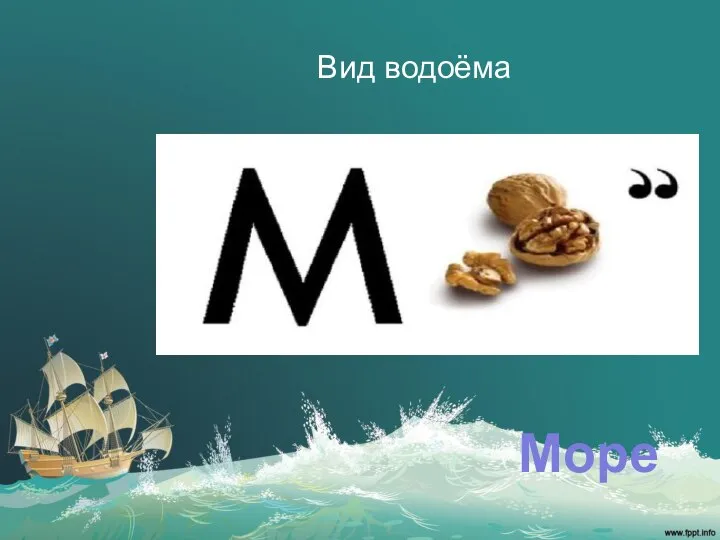 Вид водоёма Море