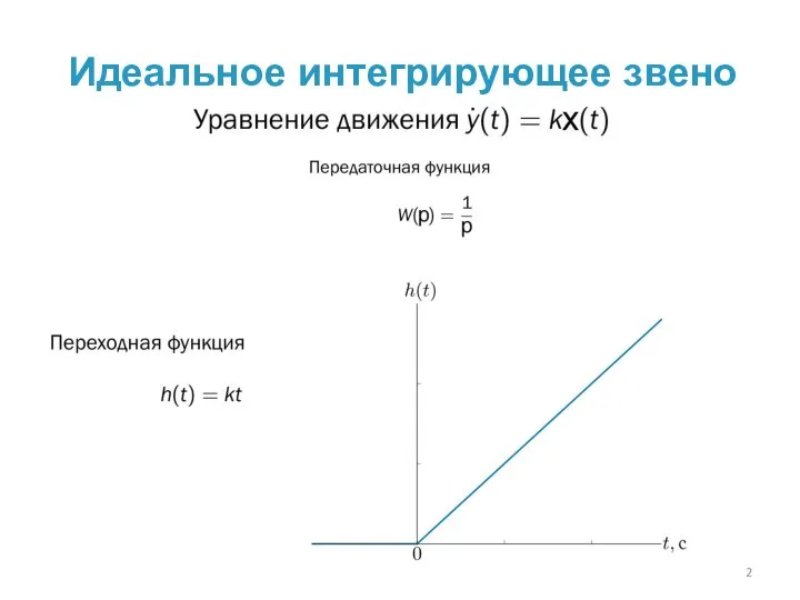 Идеальное интегрирующее звено