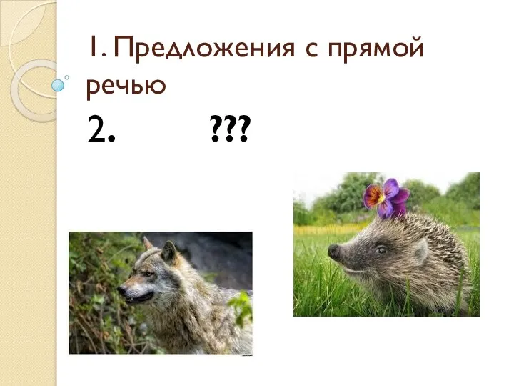 1. Предложения с прямой речью 2. ???