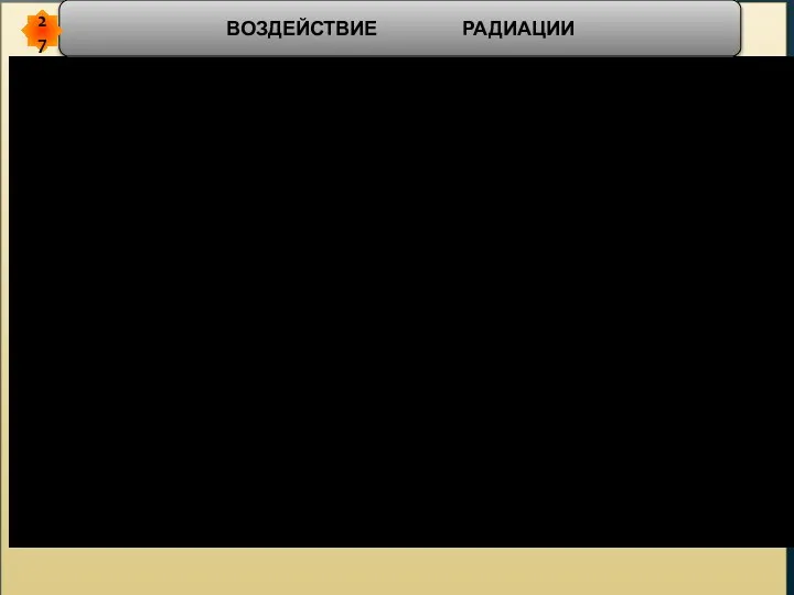 ВОЗДЕЙСТВИЕ РАДИАЦИИ 27
