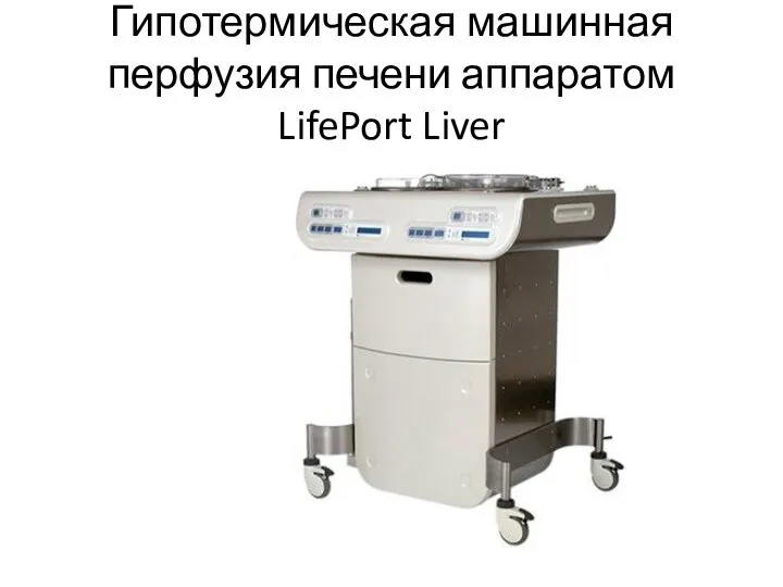 Гипотермическая машинная перфузия печени аппаратом LifePort Liver