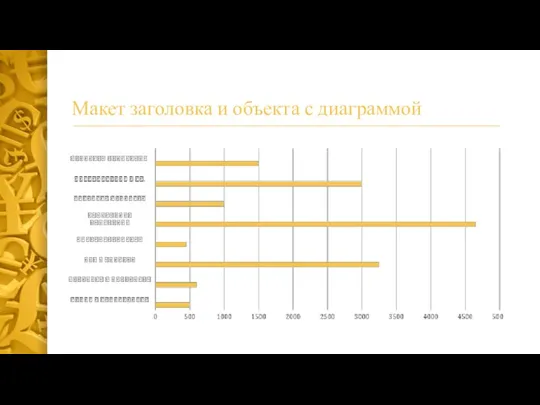 Макет заголовка и объекта с диаграммой