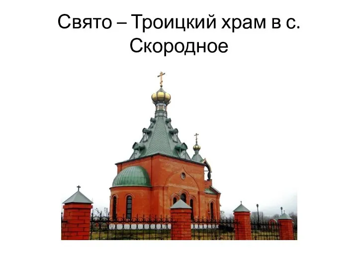 Свято – Троицкий храм в с. Скородное