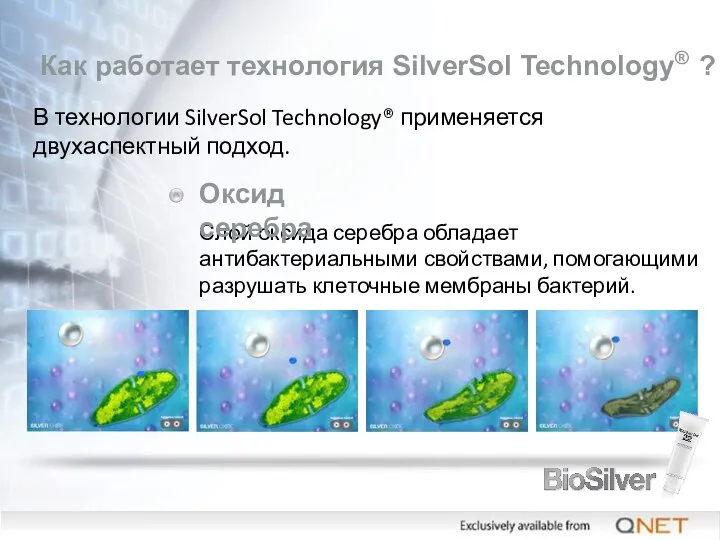 Как работает технология SilverSol Technology® ? В технологии SilverSol Technology® применяется двухаспектный