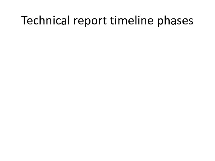 Technical report timeline phases