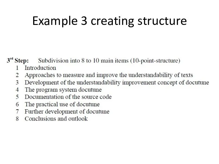Example 3 creating structure