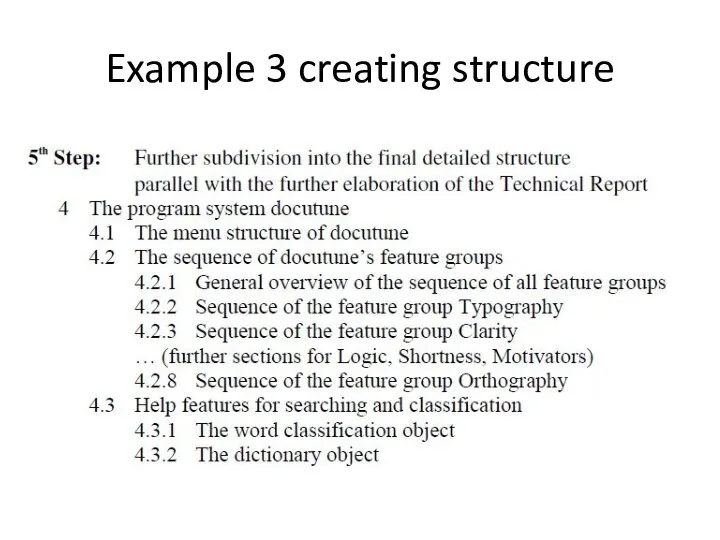 Example 3 creating structure