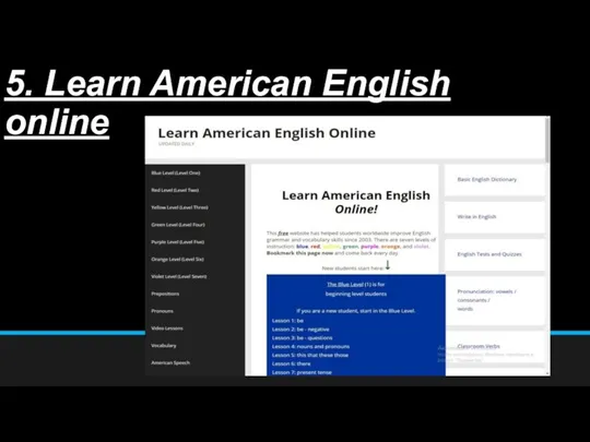 5. Learn American English online