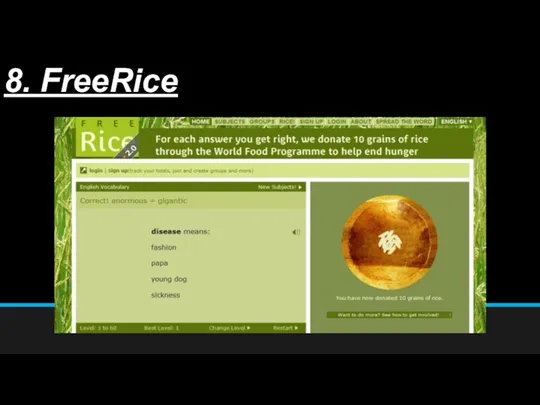 8. FreeRice