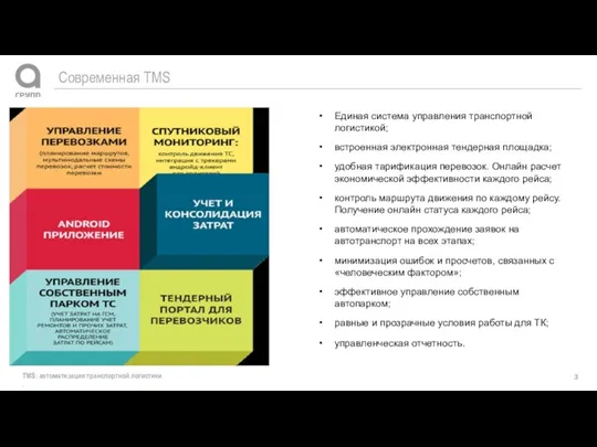 TMS: автоматизация транспортной логистики . Современная TMS Единая система управления транспортной логистикой;