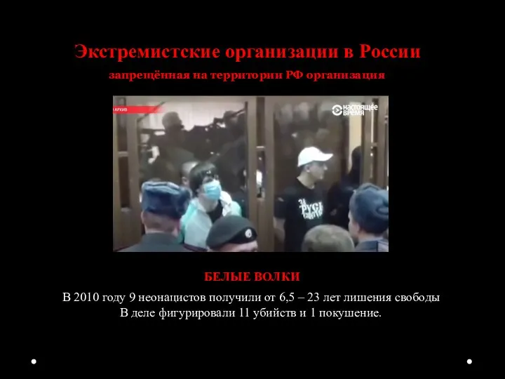 Экстремистские организации в России запрещённая на территории РФ организация БЕЛЫЕ ВОЛКИ В
