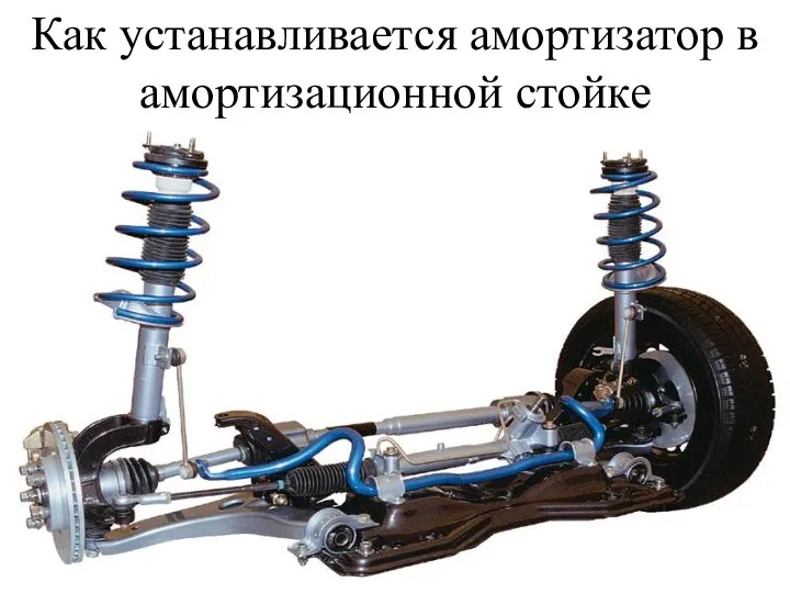 Как устанавливается амортизатор в амортизационной стойке