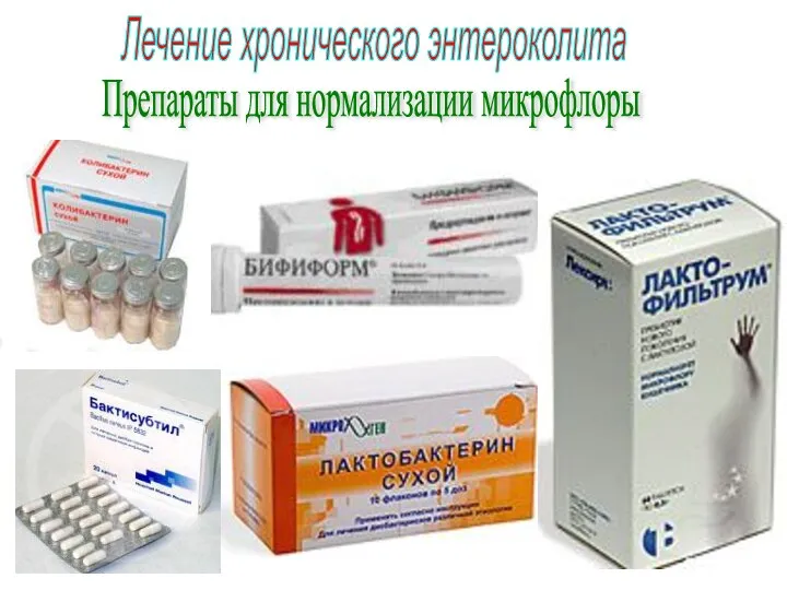 Лечение хронического энтероколита Препараты для нормализации микрофлоры