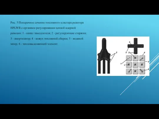 Рис. 5 Поперечное сечение топливного кластера реактора HPLWR с органами регулирования цепной