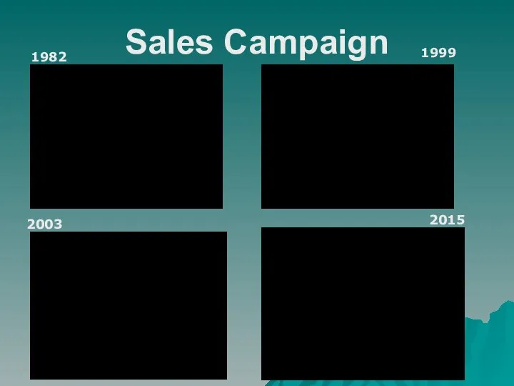 Sales Campaign 1982 1999 2003 2015